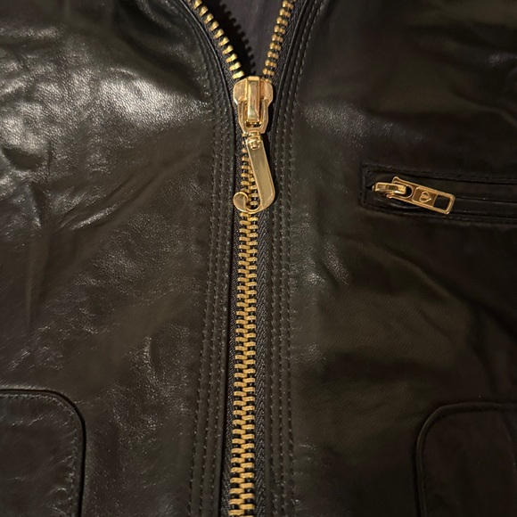 Juicy Couture 100% Genuine Soft Leather Hooded black jacket - Picture 9 of 9